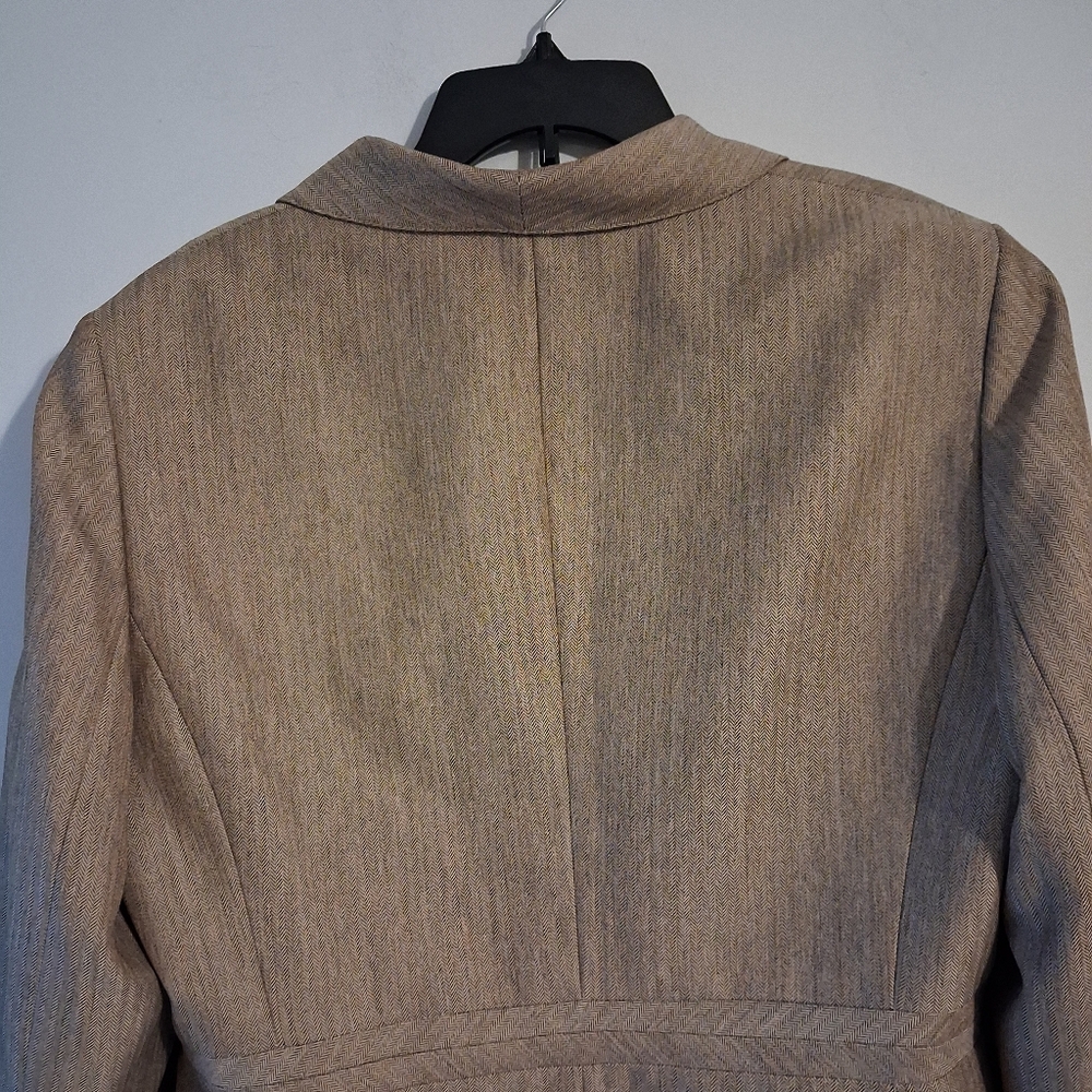 Beige Herringbone Blazer Womens Size 18 - Picture 6 of 8